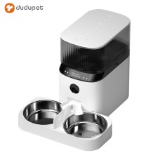 5L pet automatic feeder Stainless steel double pot cat food dog food intelligent feeder automatic feeding